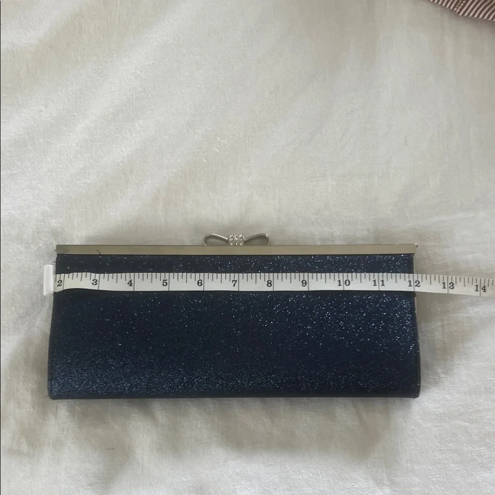 INC Elegant Navy Glitter Clutch - Picture 4 of 5